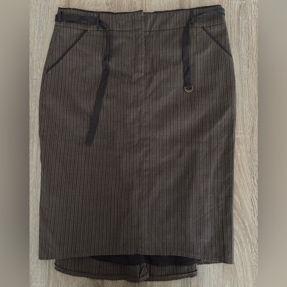 BCBGMAXAZRIA BROWN STRIPE SKIRT